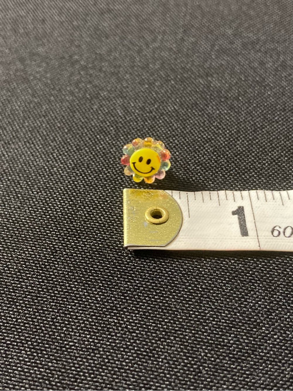 ⭐️ Handmade Mini Rainbow Smiley Face Flower Stud Earrings - Picture 4 of 5